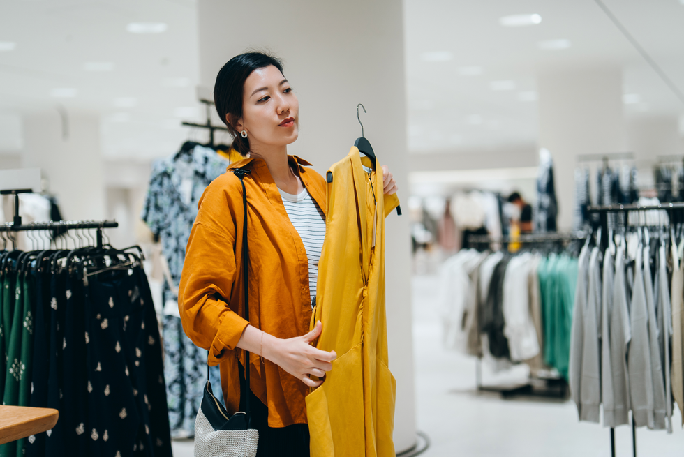 Stock image of woman shopping