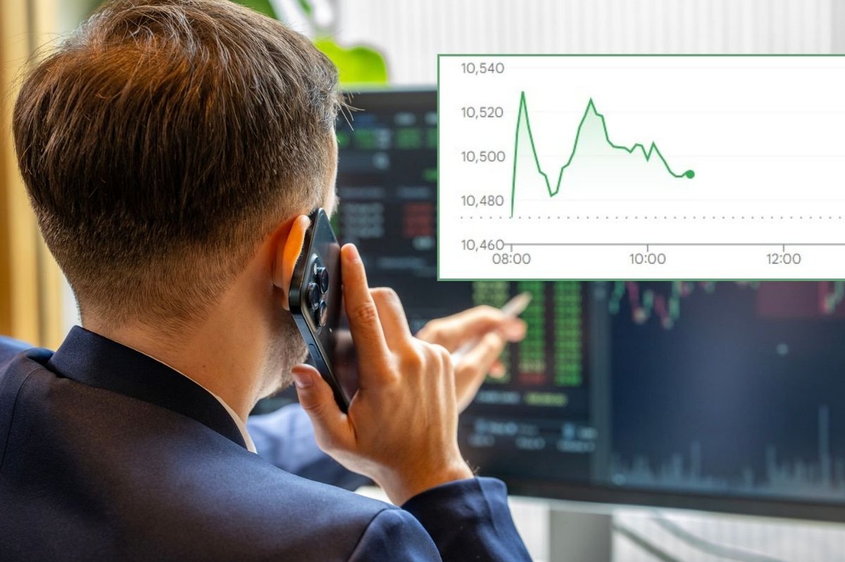 Stock market trader and Ftse graph