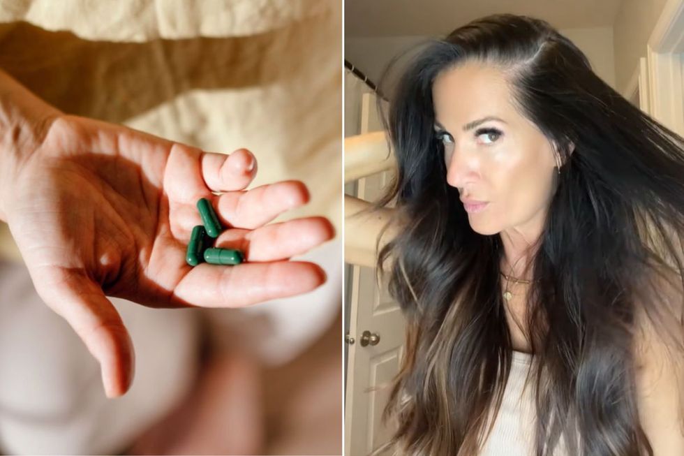 Stock of supplements and hair colour display