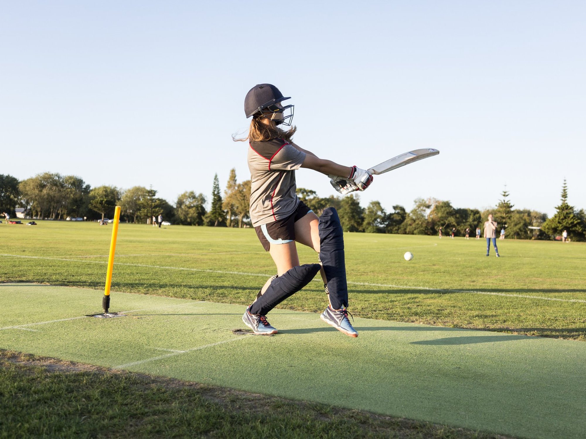 Stock photo of female cricket player