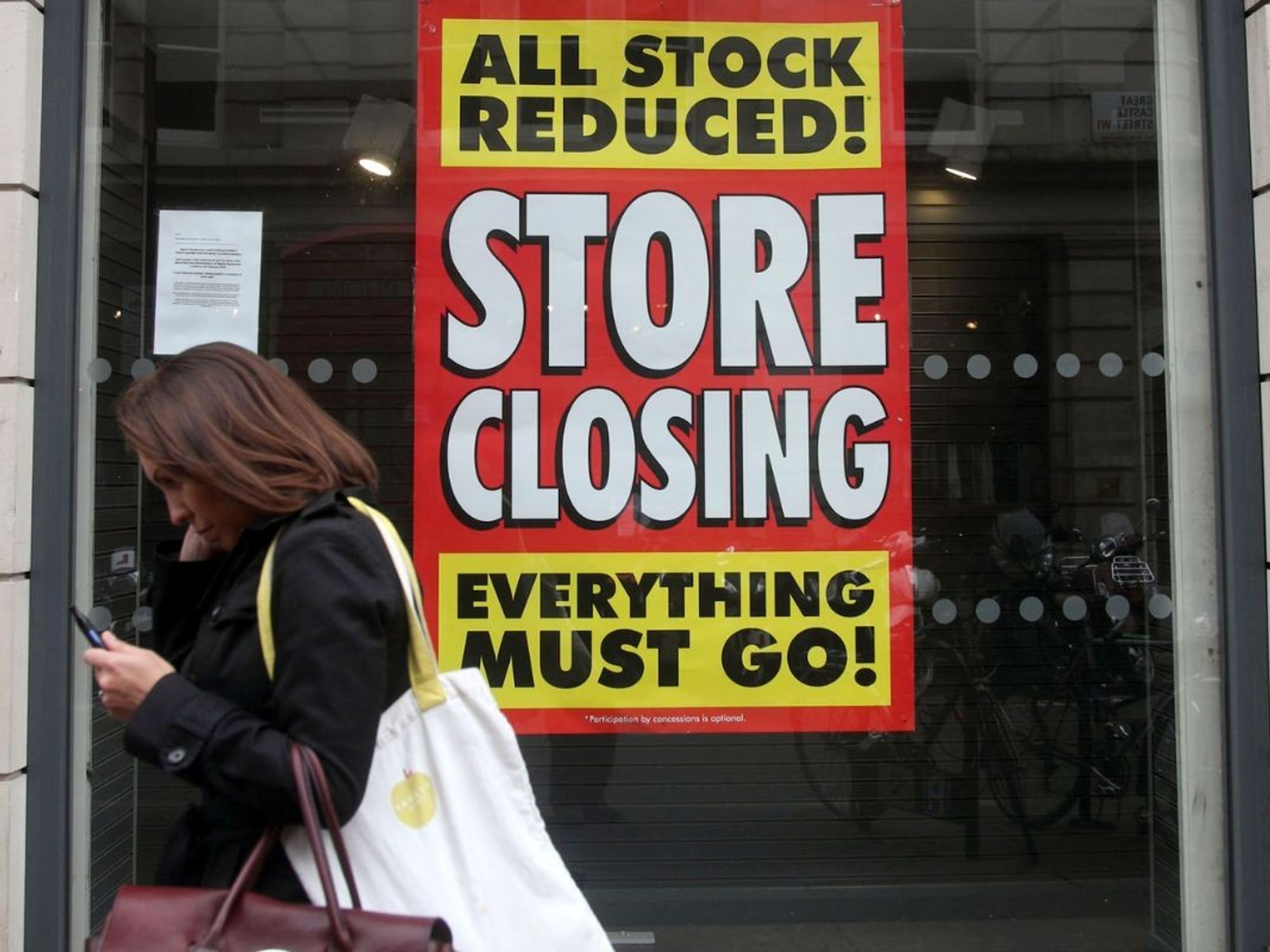 Stock picture of closed store