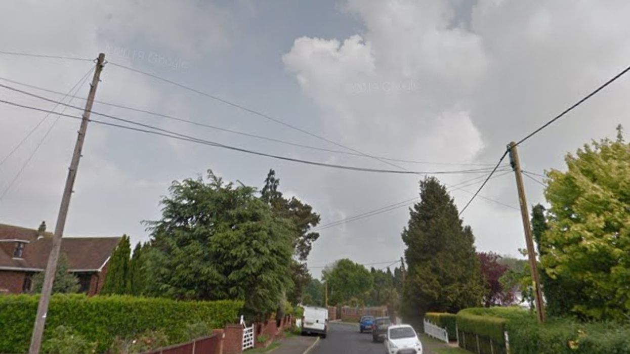 Stock picture of road in West Kingsdown near Sevenoaks