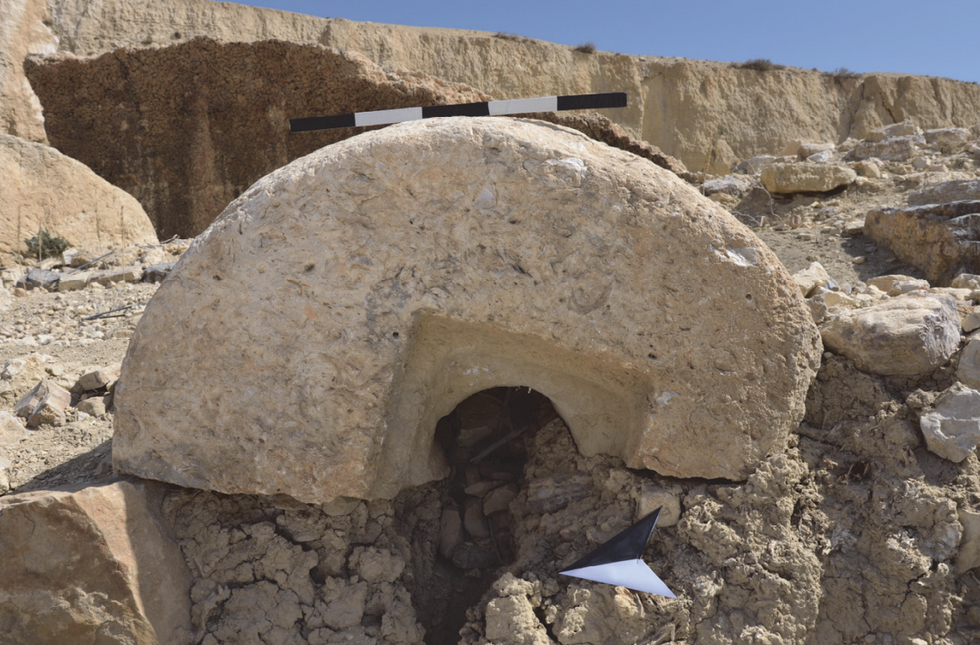 Stone olive press