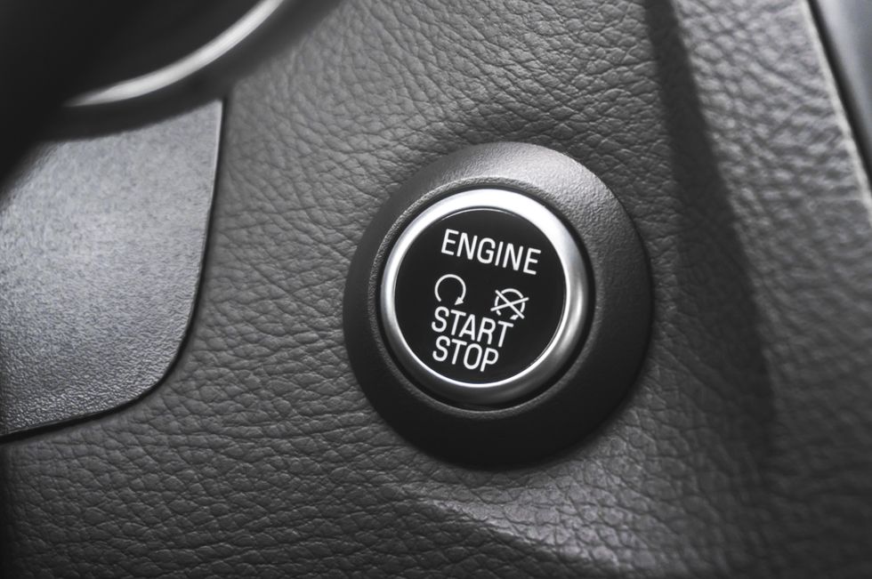 Stop/start car button