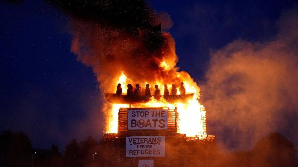 Stop the boats bonfire