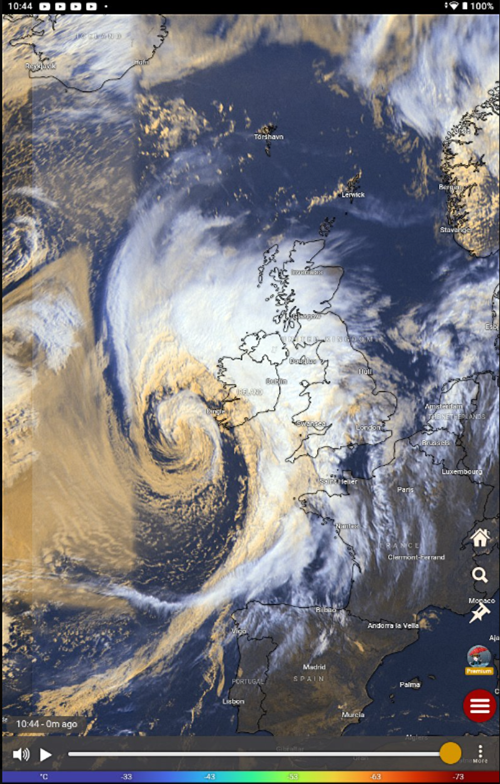 Storm Agnes map