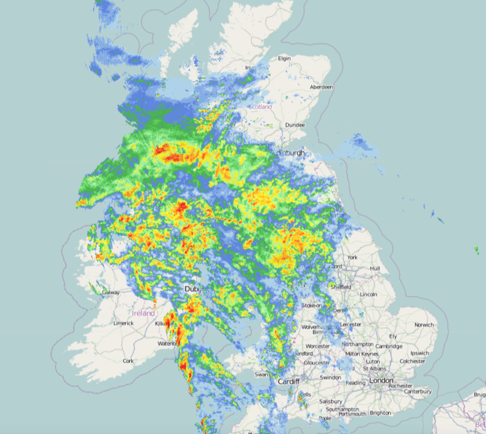 Storm Agnes weather map