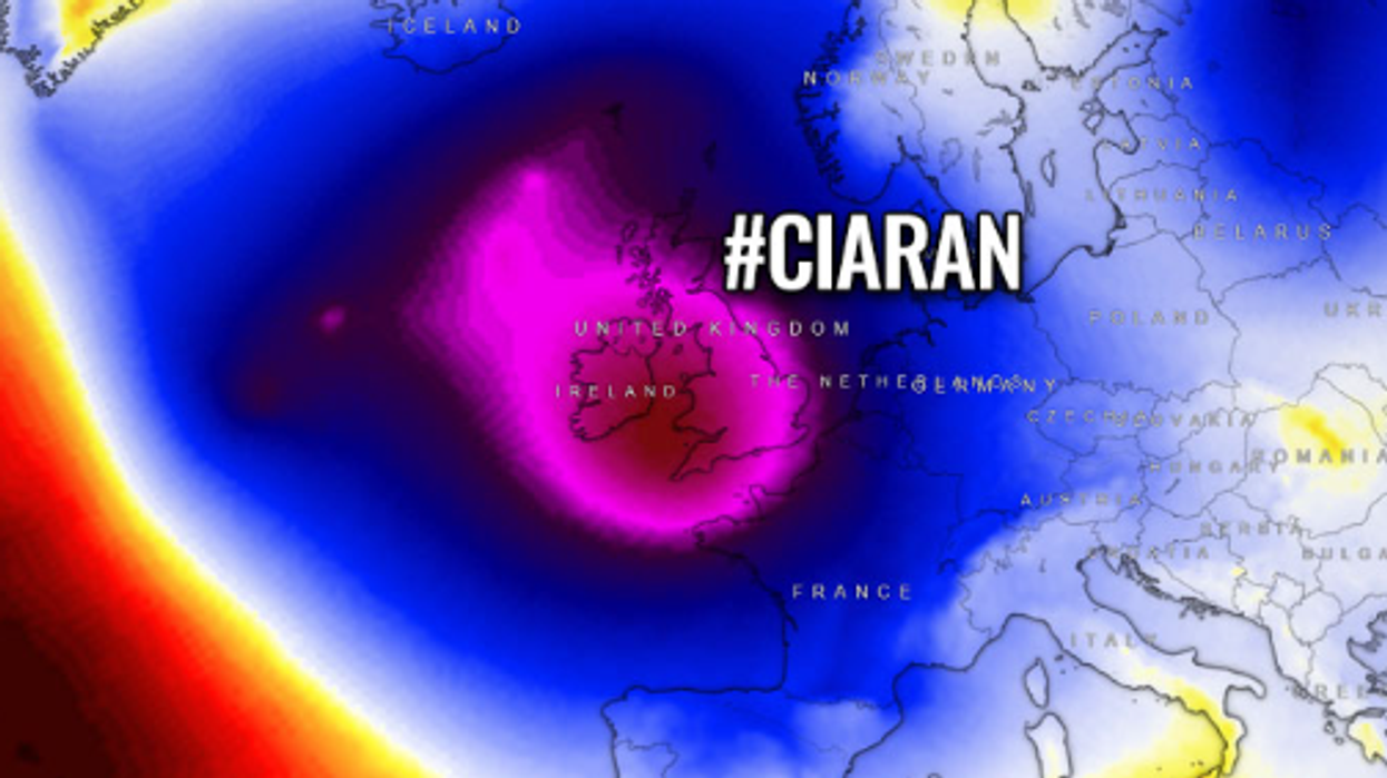 Storm Ciarán map