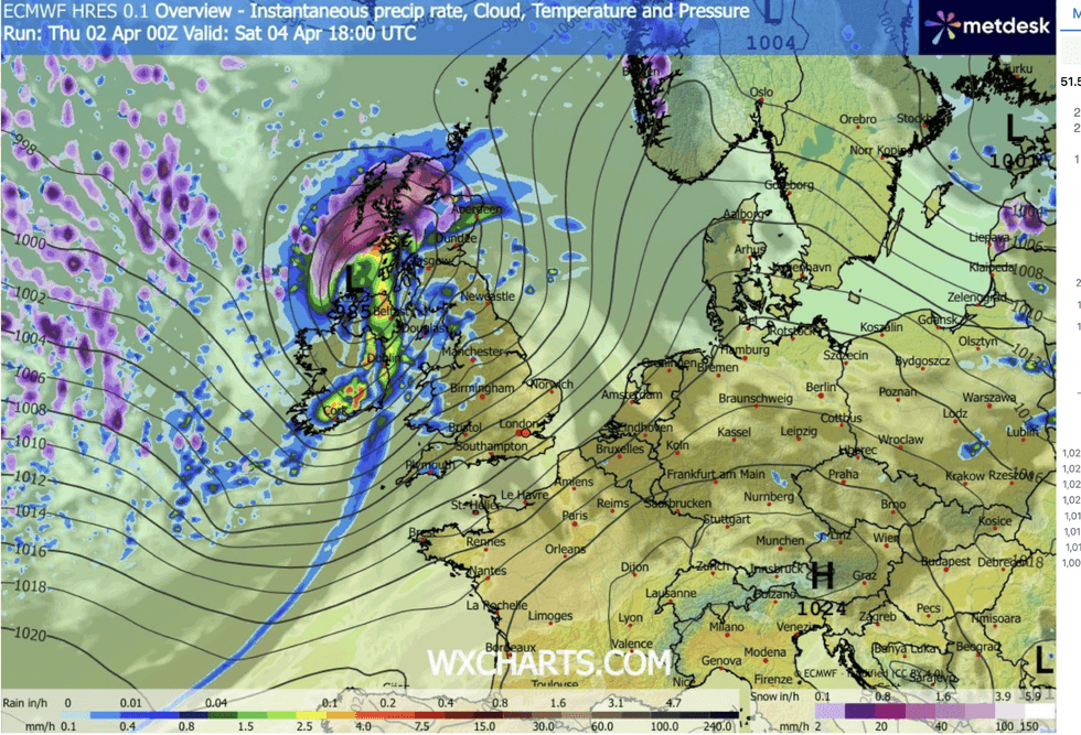 Storm Dave over the UK