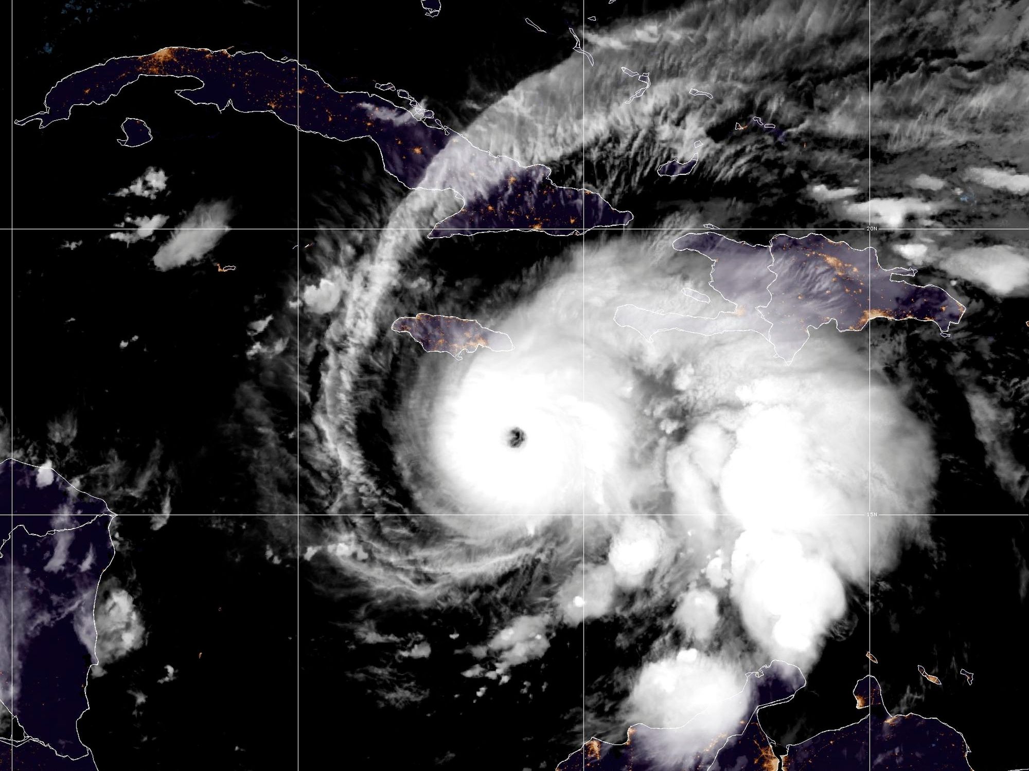 Storm Melissa from orbit