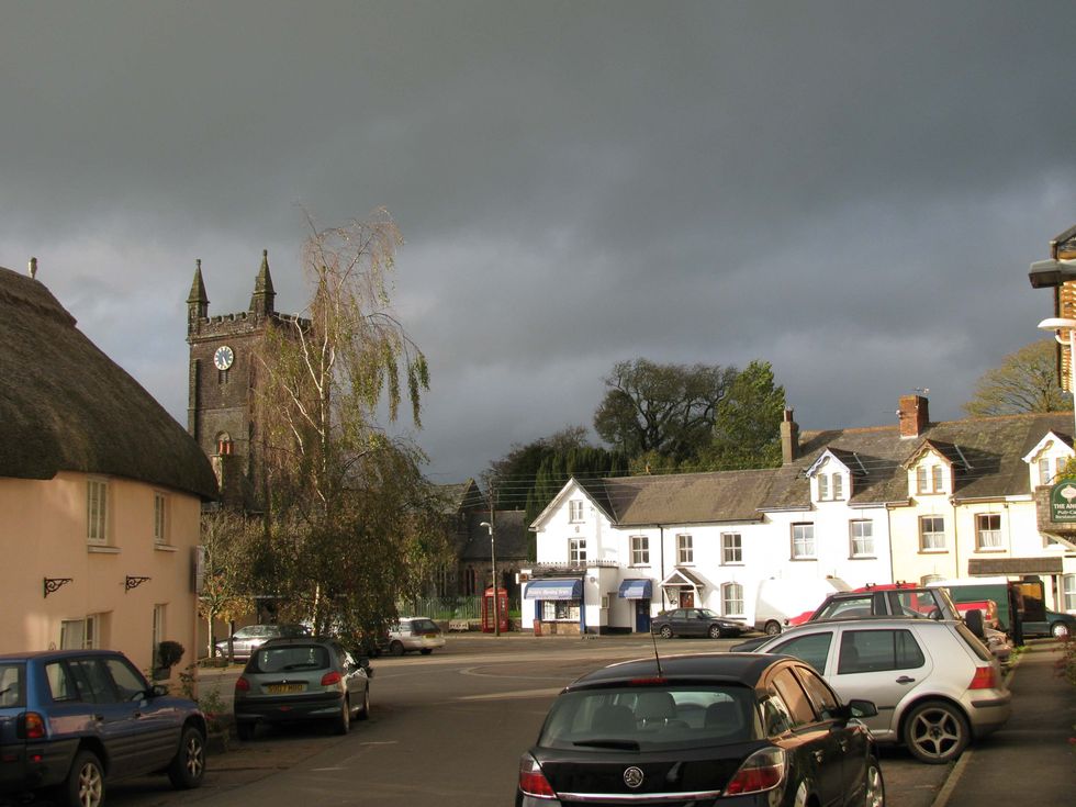 Storm over a church