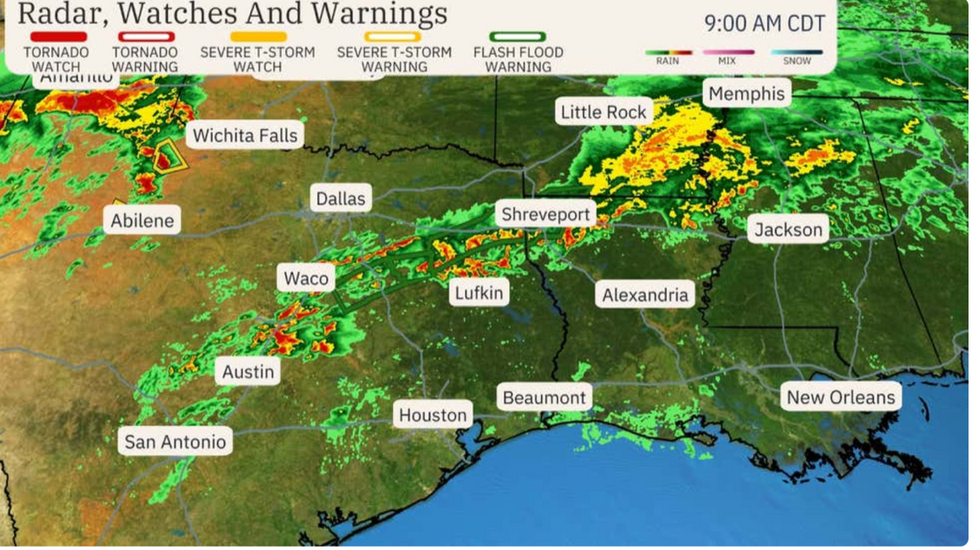 Storm warning map