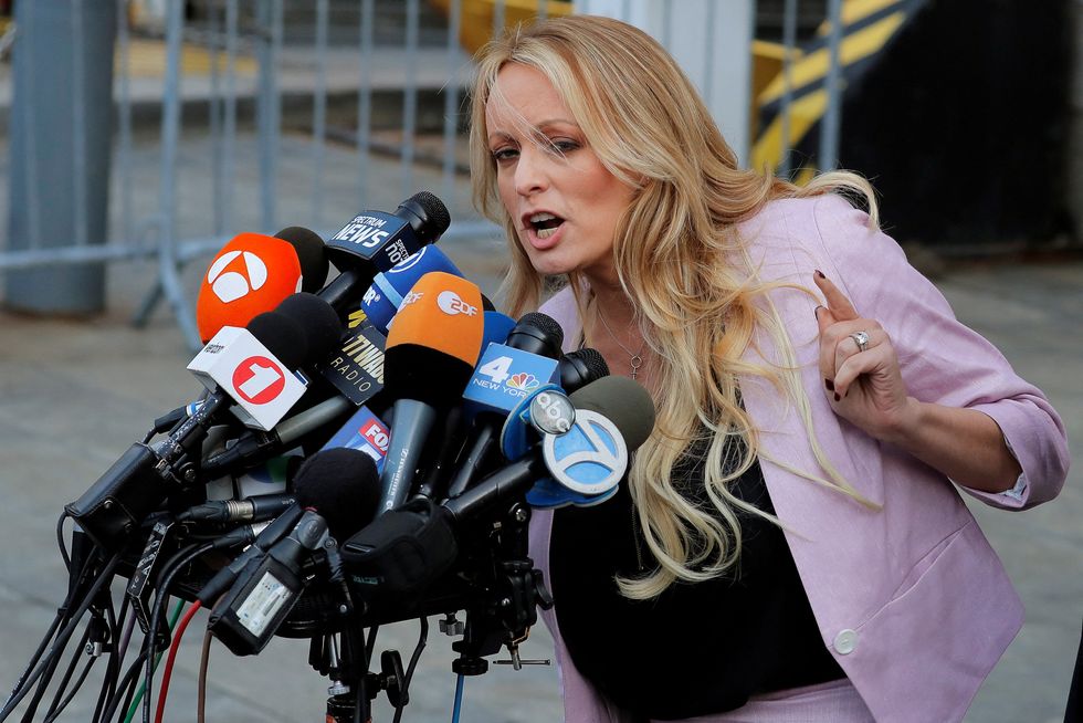 Stormy Daniels outside court