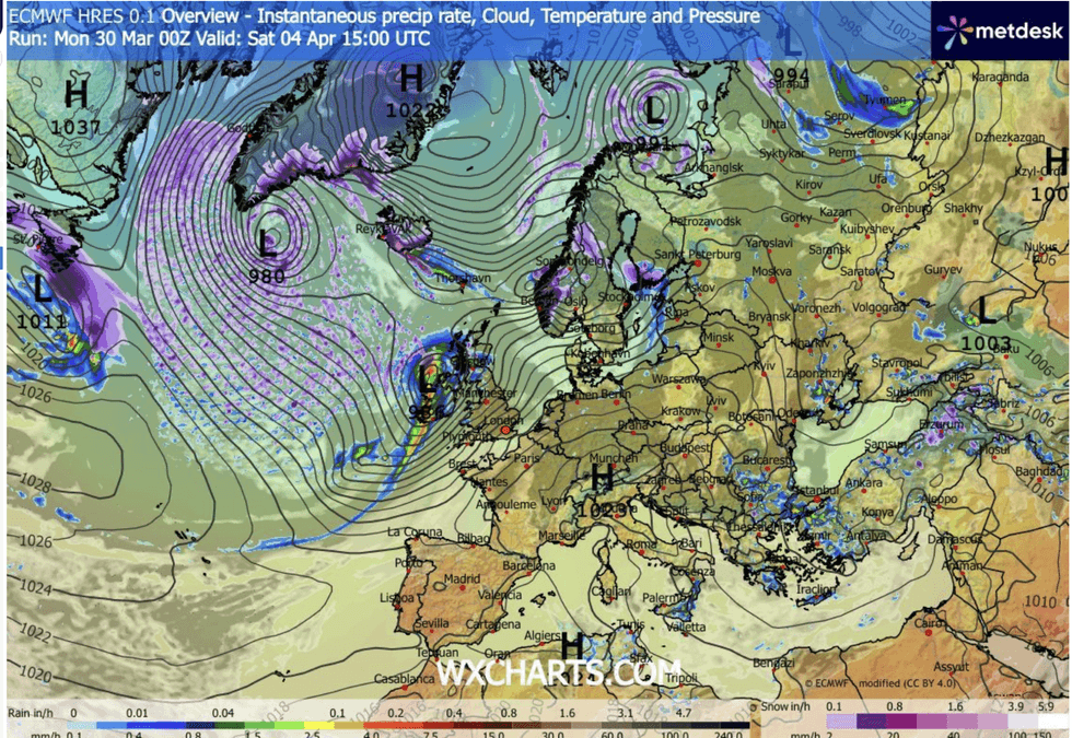 Stormy weather heads in during the bank holiday\u200b