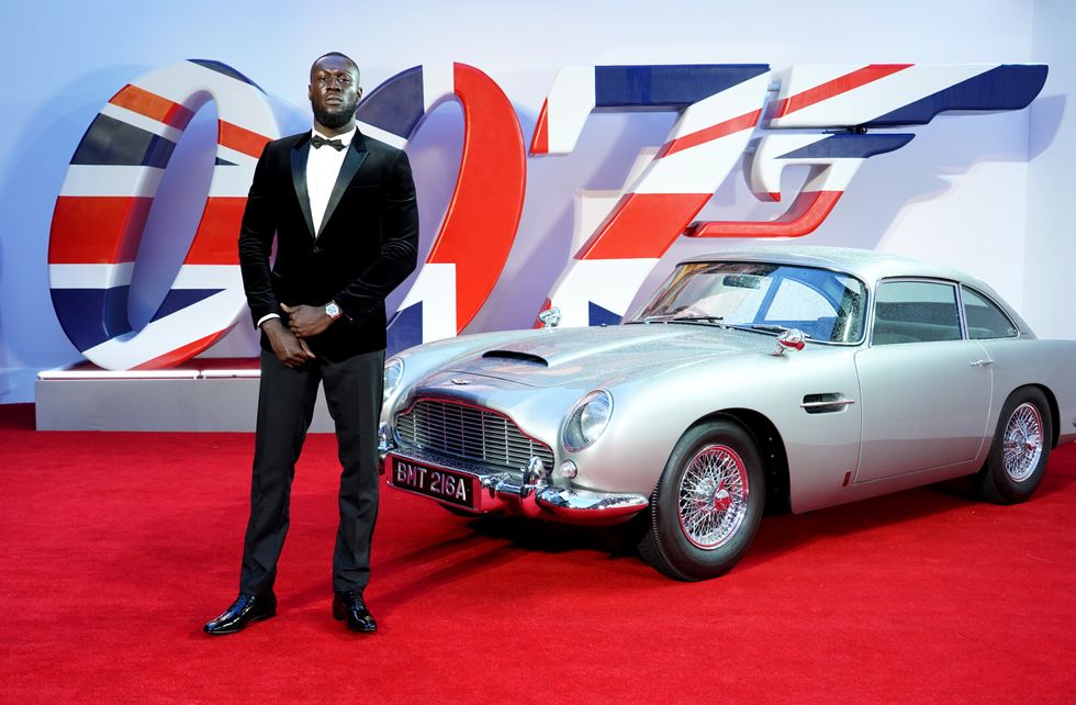 Stormzy attending the World Premiere of No Time To Die, at the Royal Albert Hall in London. Picture date: Tuesday September 28, 2021.