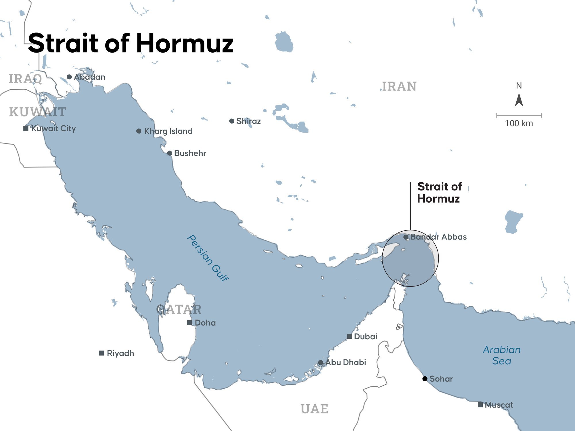 Strait of Hormuz map