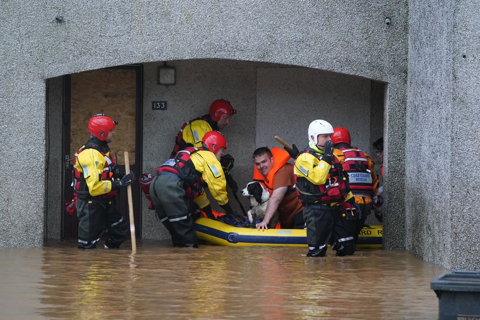 Stranded Britons had to be rescued from their homes