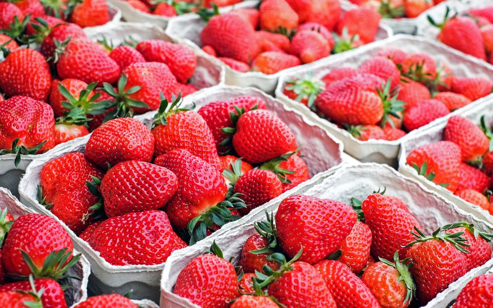 Strawberries in punnets 