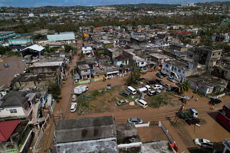 Streets covered with mud, after Hurricane Melissa passed the Catherine Hall community in Montego Bay, Jamaica