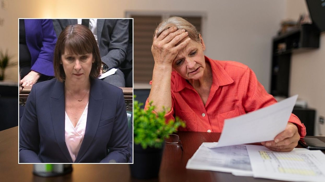 Stressed pensioner and Rachel Reeves