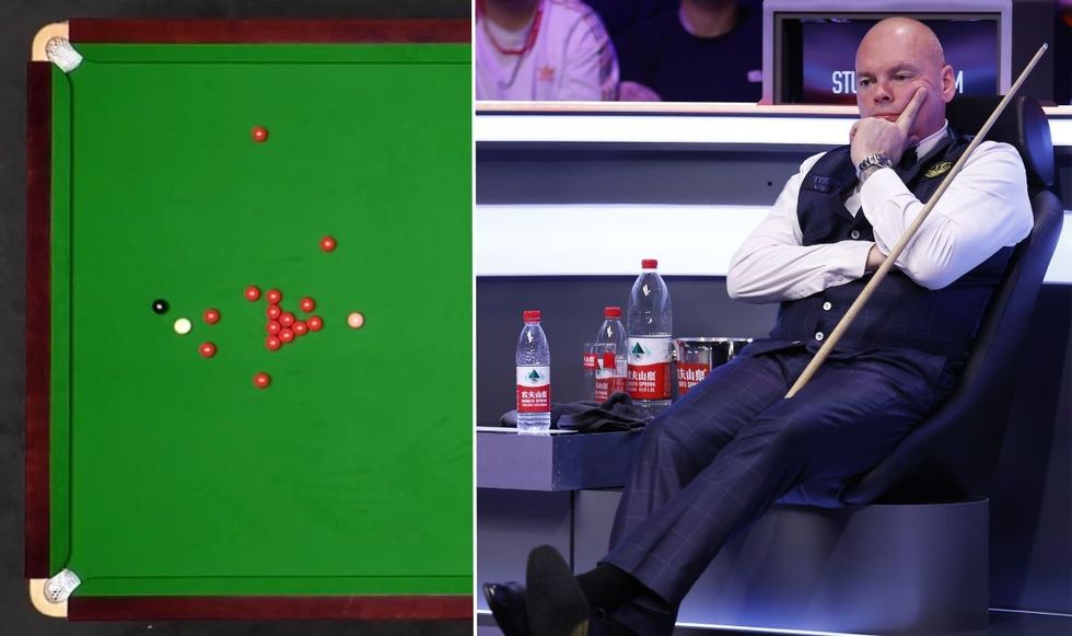 Stuart Bingham potted the black on his break-off