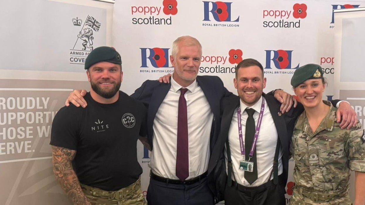 Stuart Fawcett at veterans event