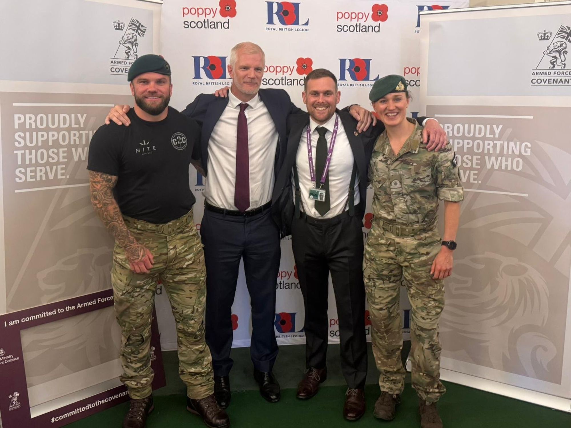 Stuart Fawcett at veterans event