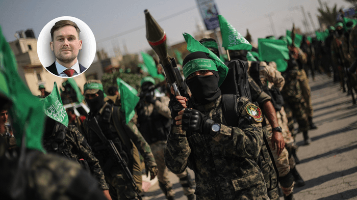 Stuart Fawcett (left), Hamas (right)