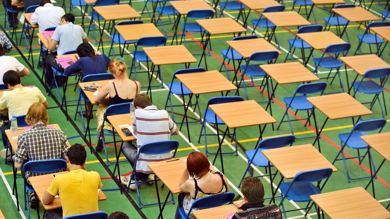 Students in exam room