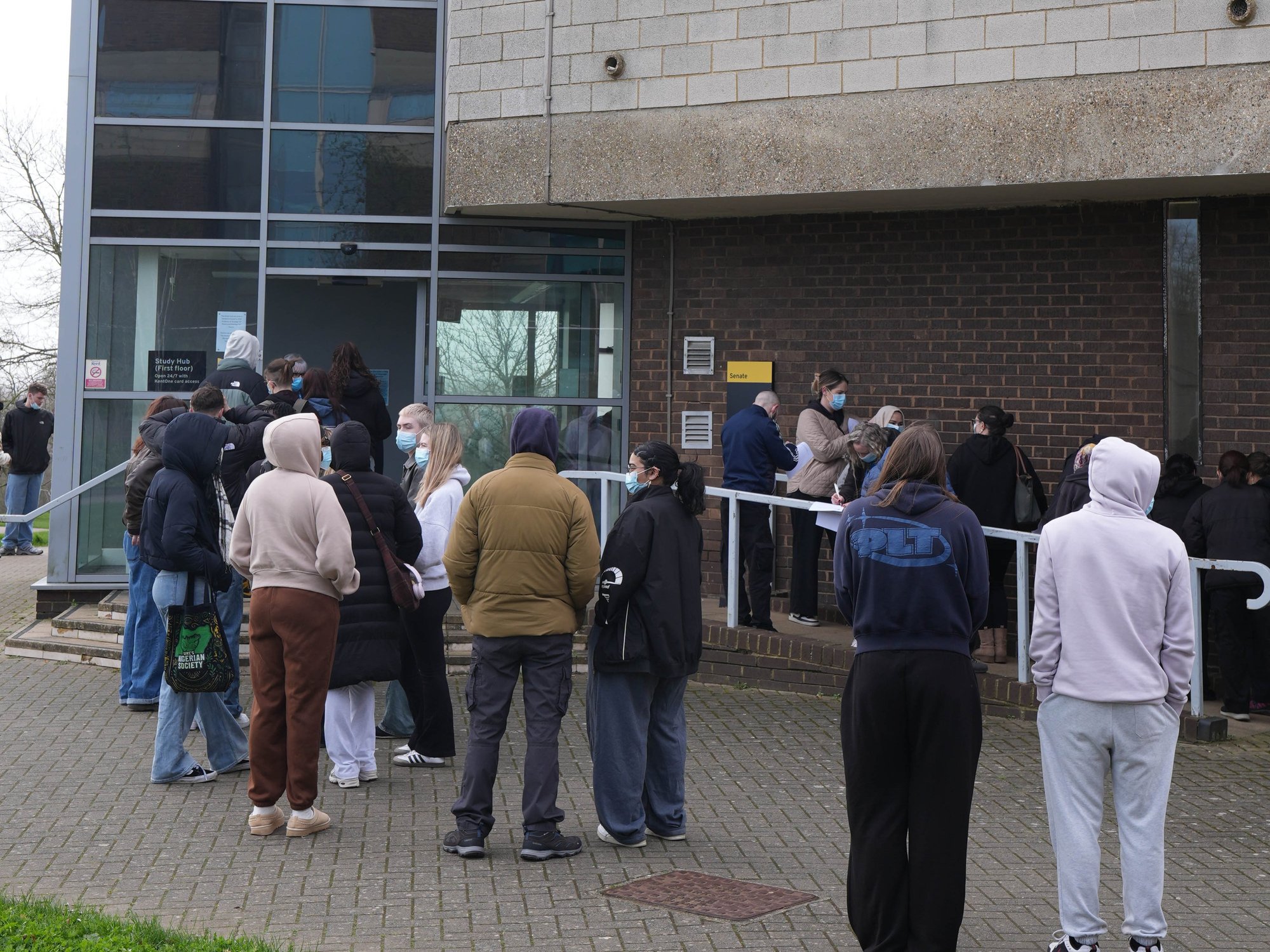 Students receive antibiotics from the University of Kent