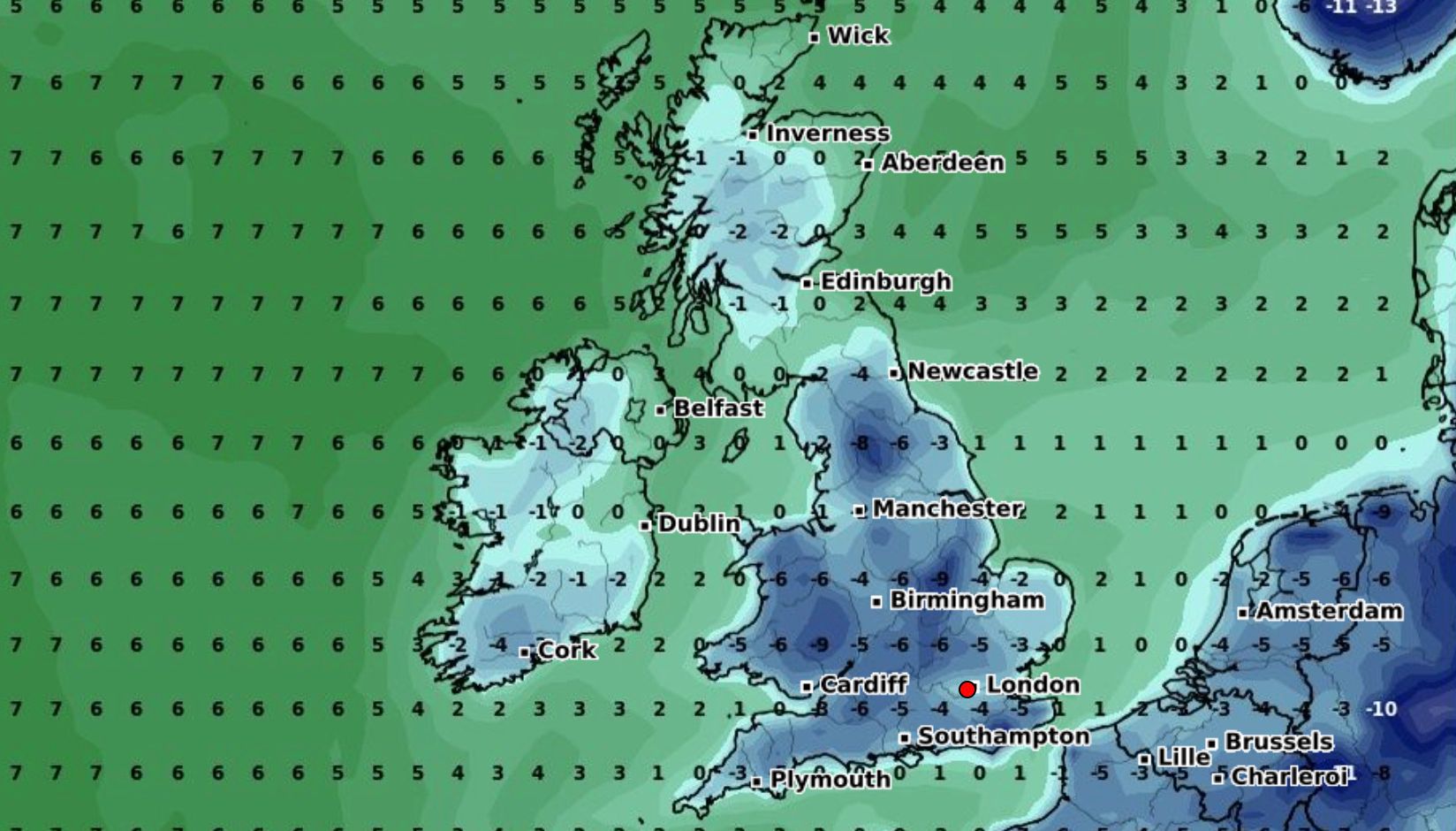Sub zero temperatures are forecast to hit Britain