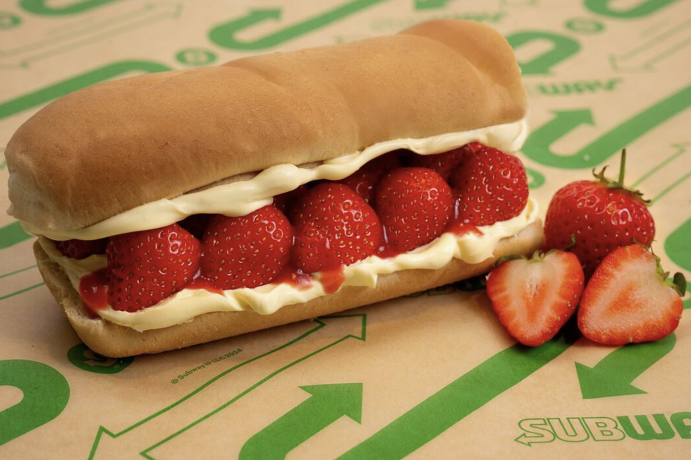 Subway Strawberries and Cream sub