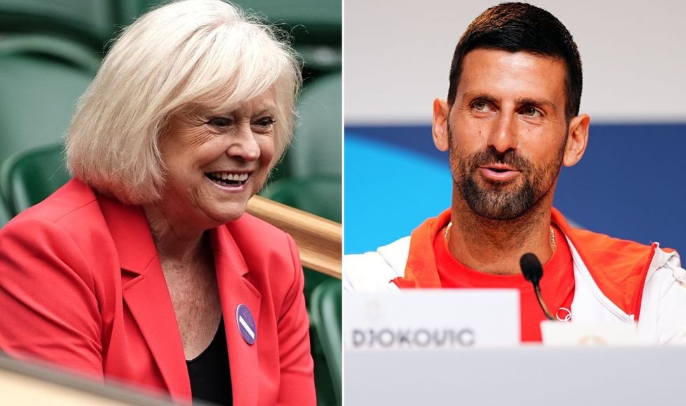 Sue Barker Novak Djokovic