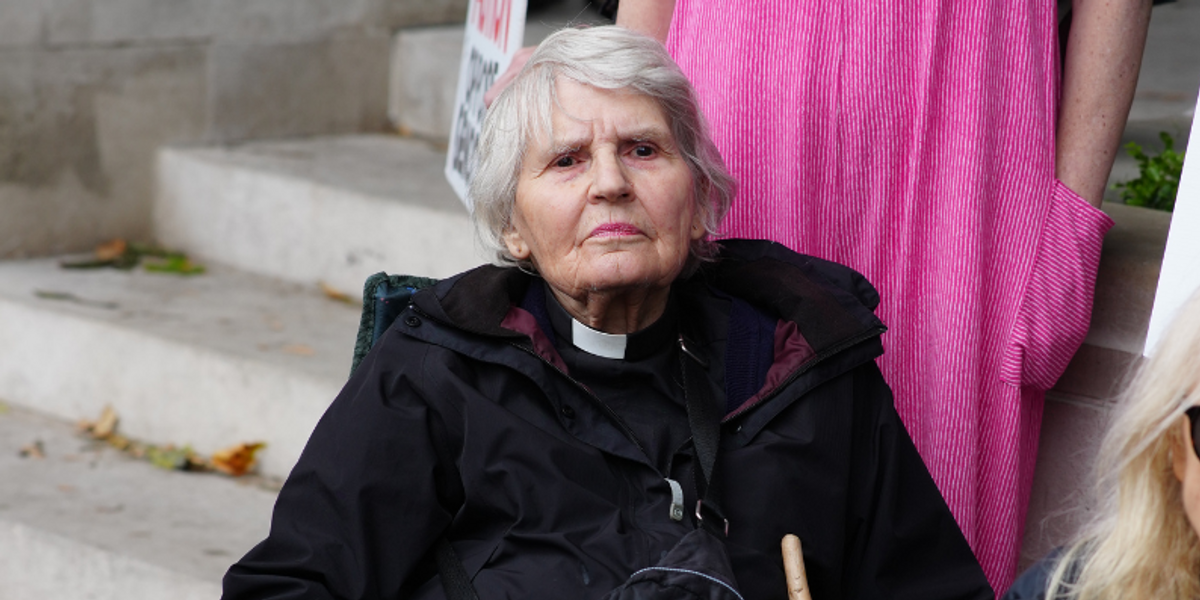 NextImg:Priest, 83, among Palestine Action protesters arrested as police defend detaining retiree