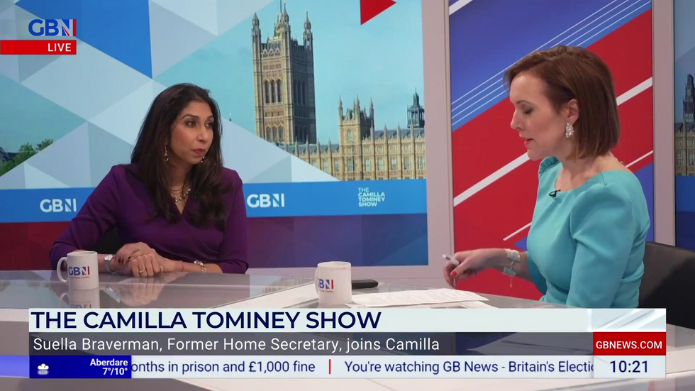 Suella Braverman and Camilla Tominey