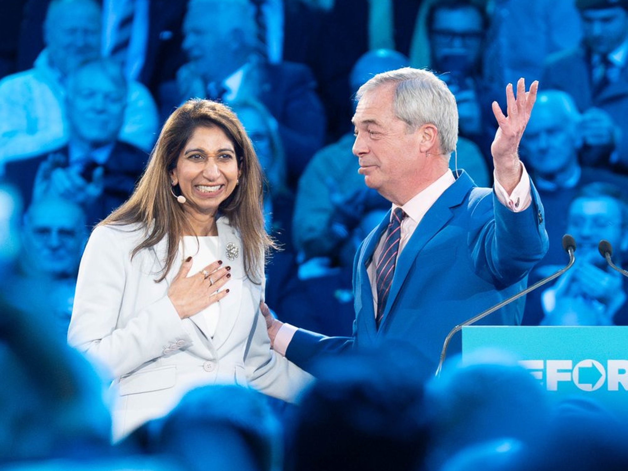 Suella Braverman and Nigel Farage