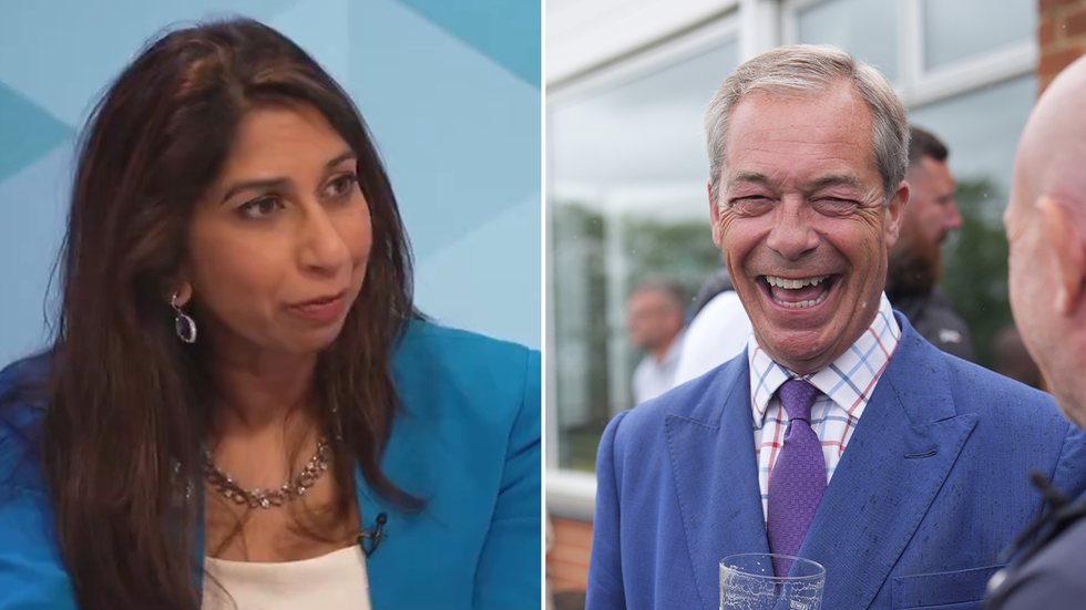 Suella Braverman and Nigel Farage