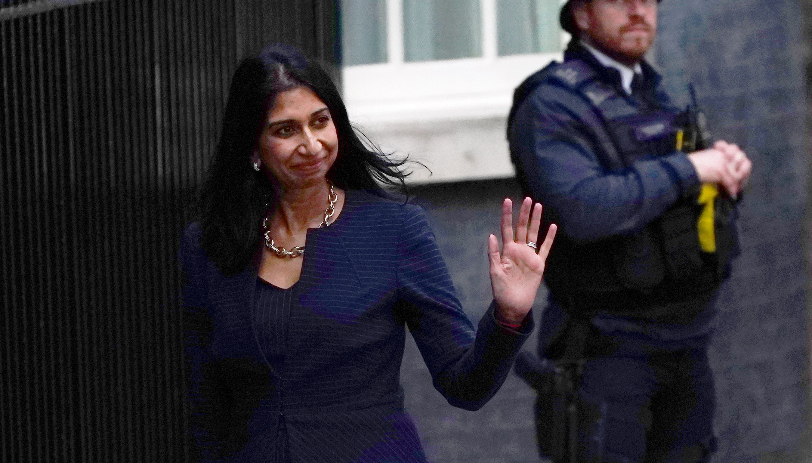 Suella Braverman arriving in Downing Street, London after Rishi Sunak has been appointed as Prime Minister. Picture date: Tuesday October 25, 2022.