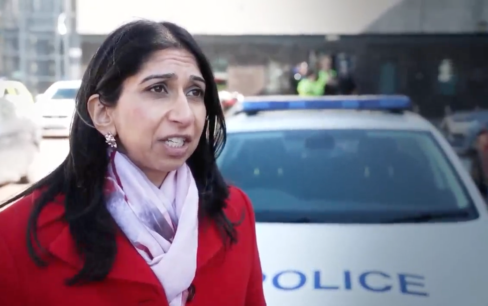 Suella Braverman giving an interview