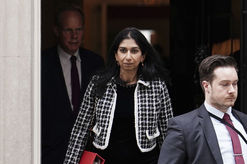 Suella Braverman leaving Parliament