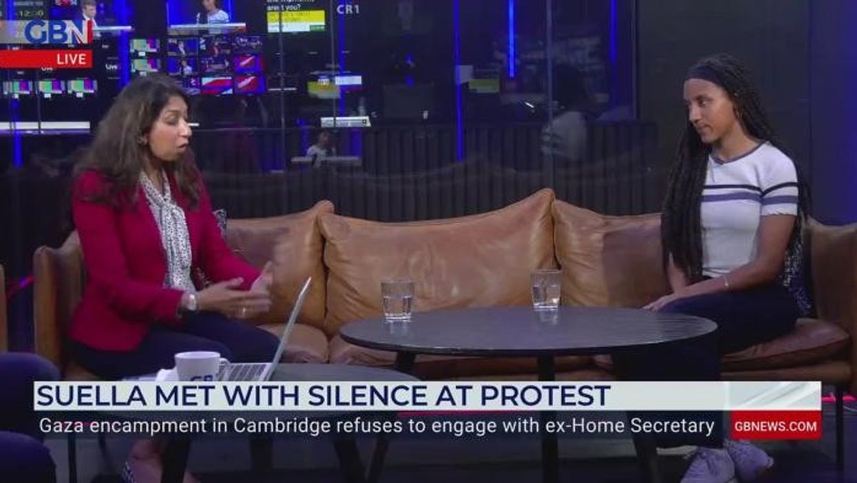 WATCH Pro-Palestine student's STAGGERING claim during Braverman clash