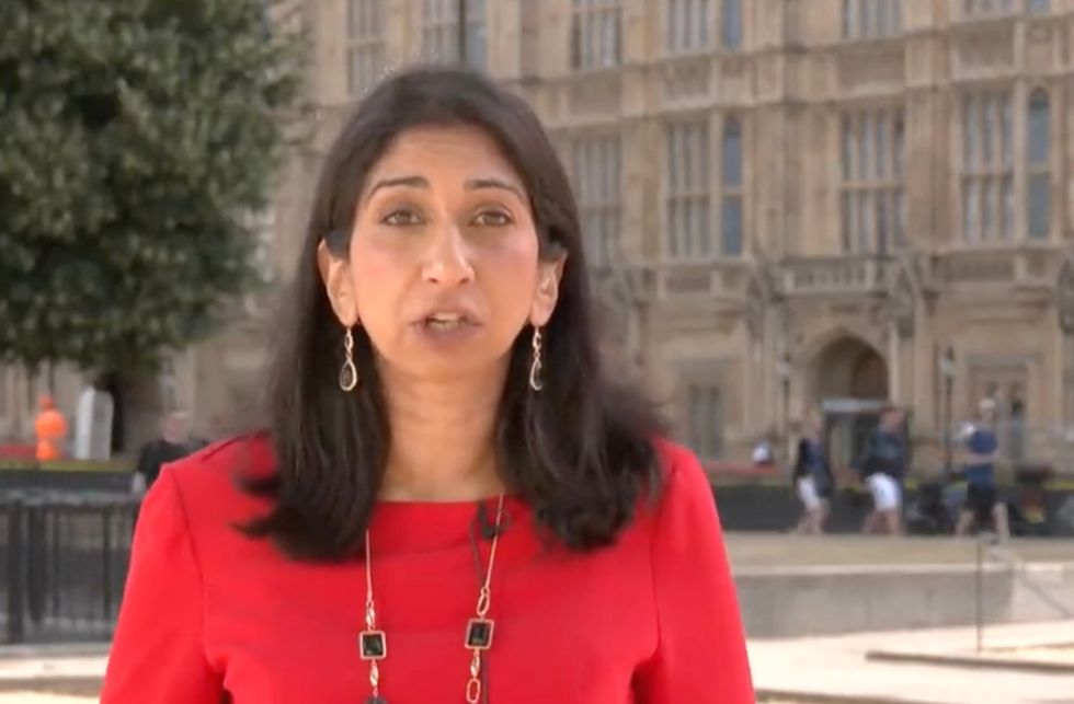 Suella Braverman speaking to GB News about her 'war on woke'