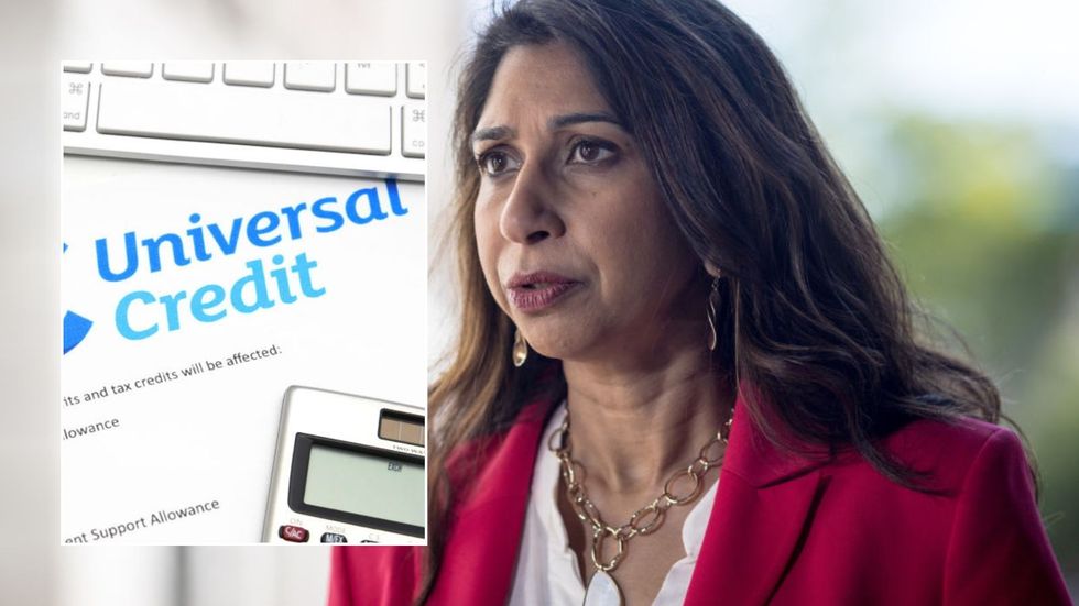 Suella Bravernman and Universal Credit form