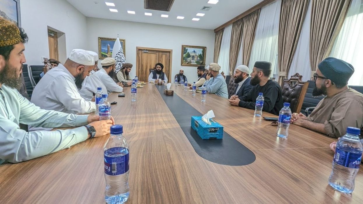 Suliman Gani was photographed alongside the Taliban’s Foreign Minister Amir Khan Muttaqi