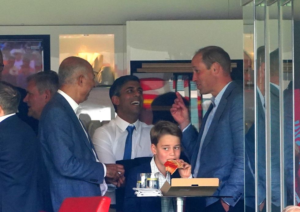 Sunak at Lords with Prince William and Prince George