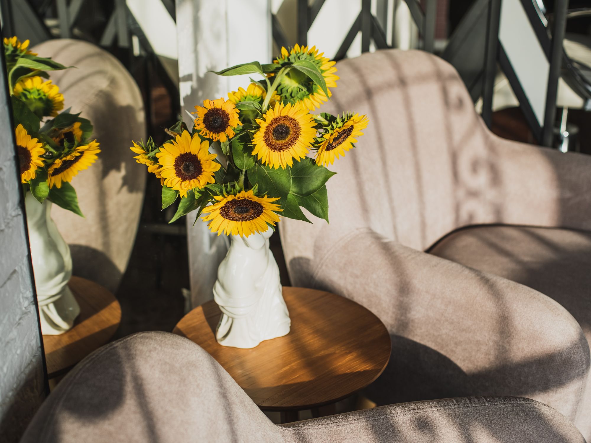 Sunflowers in a vase