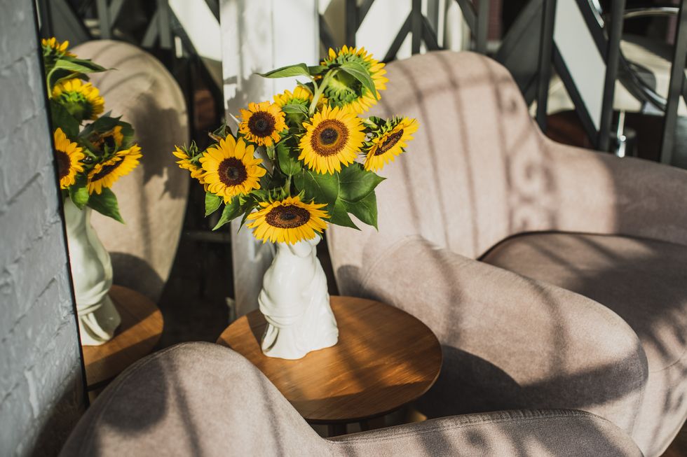 Sunflowers in a vase