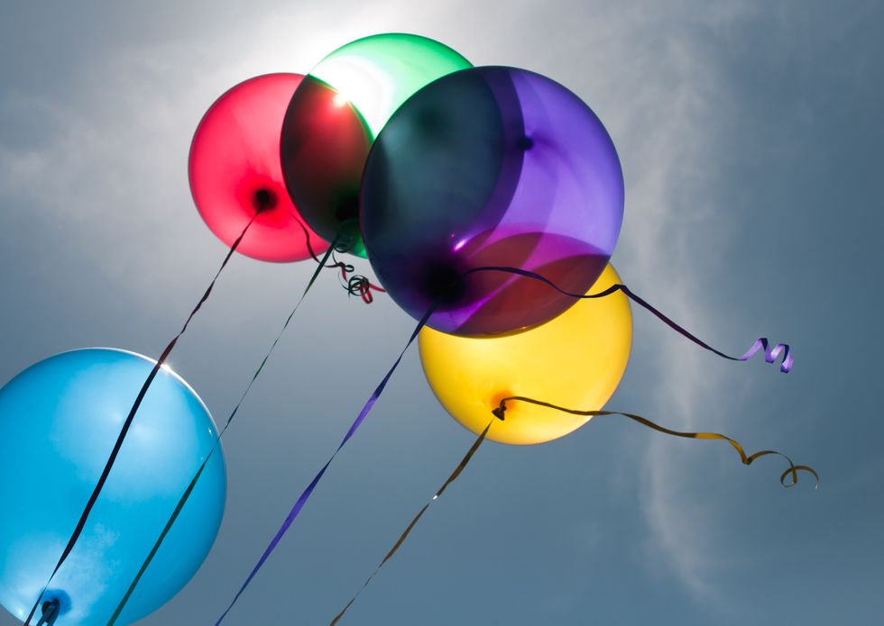 Sunny balloons with sun sky, South Florida
