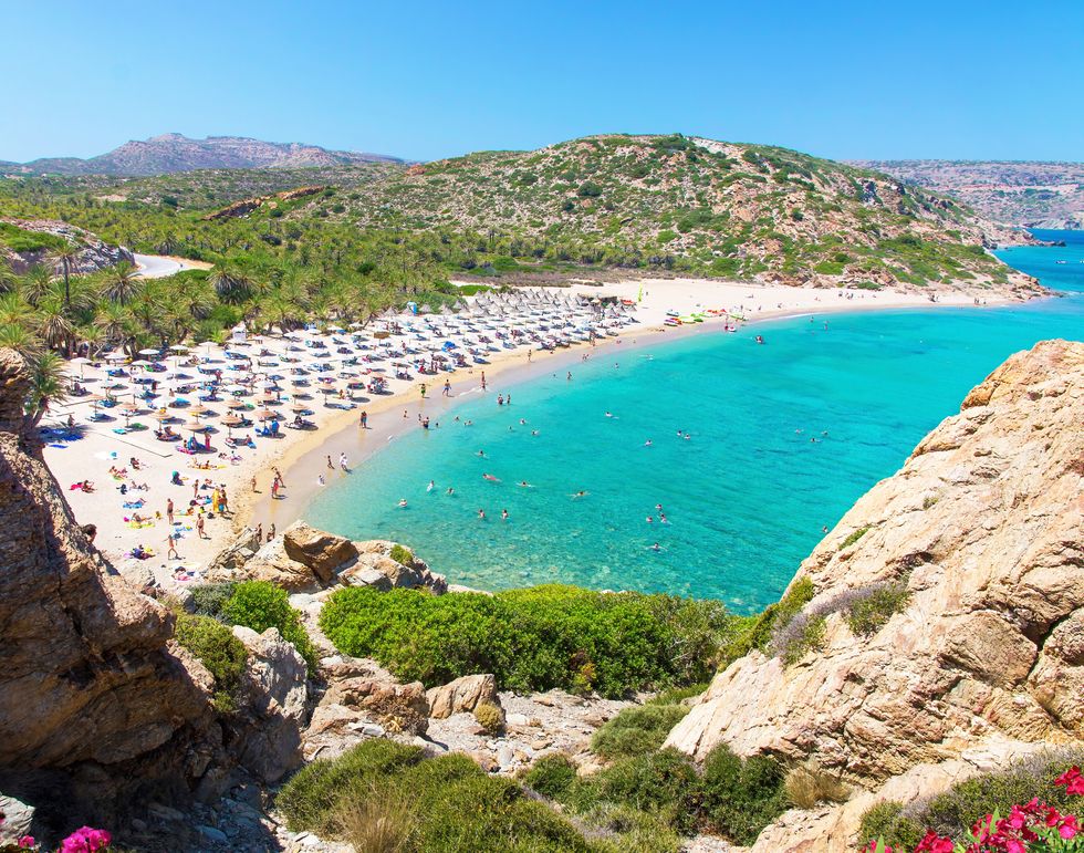 Sunny beach in Greece