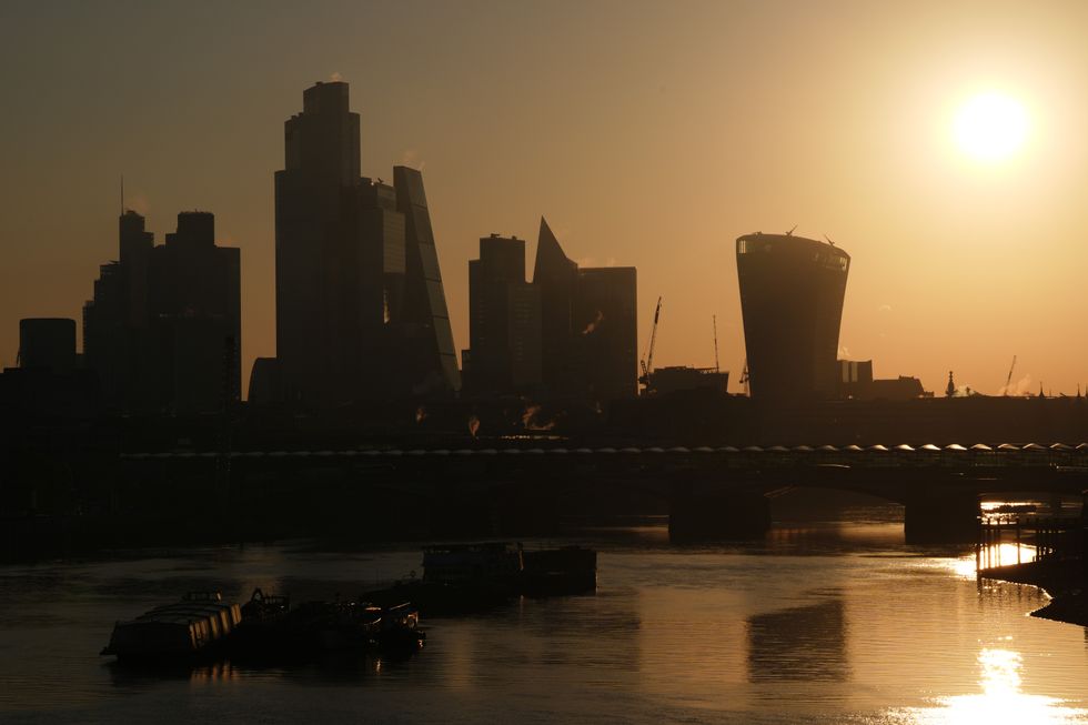 Sunset over London